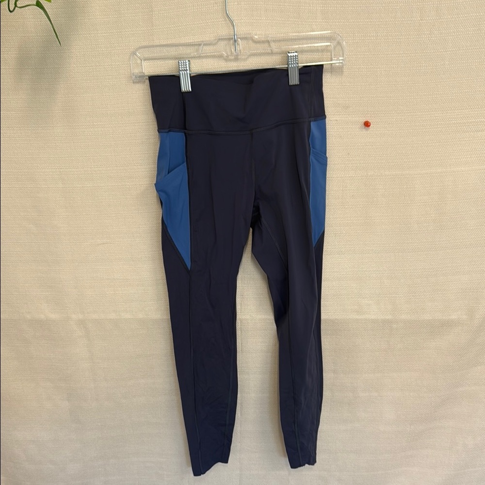 Peloton Black and Blue Leggings
